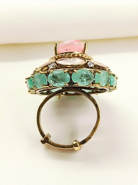 Mishika Victorian P&G Crown Ring
