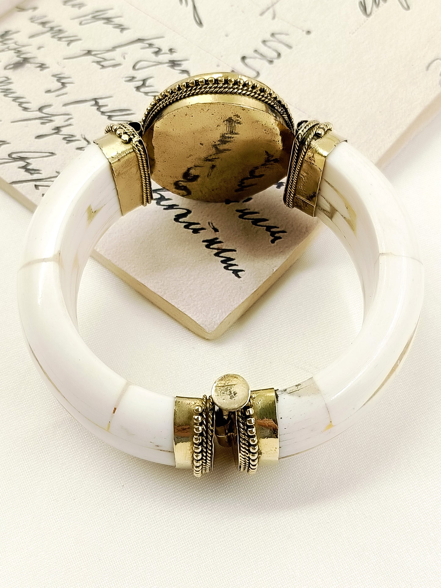 Runal Mint Green Bone Men's Bracelet