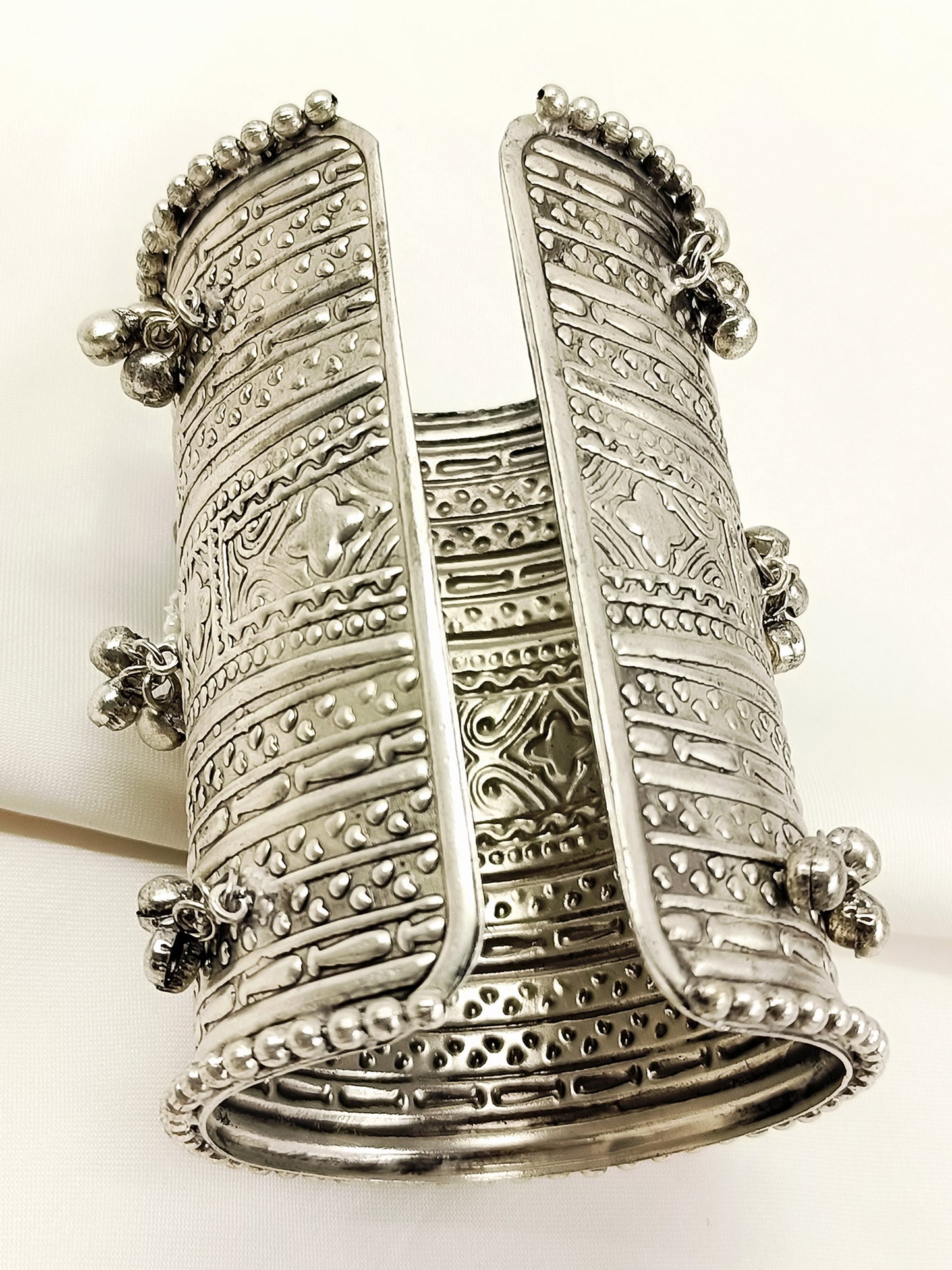 Mishkaad Pink Fusion Broad Oxidized Bracelet