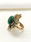 Bhaswati Green Oxidized Finger Ring
