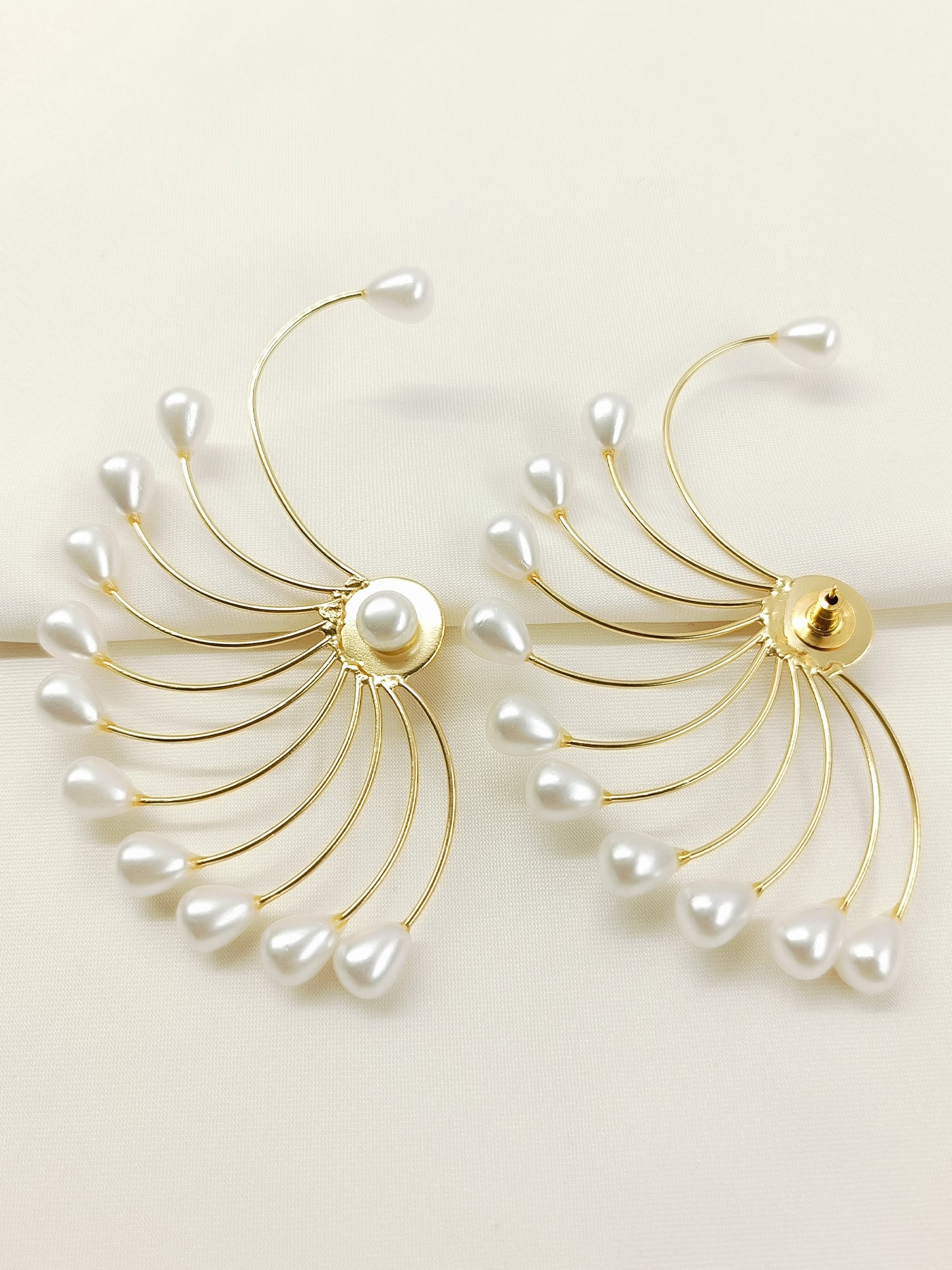 Nayana Solar Pearl Detachable Ear Cuff Statement Earrings