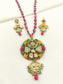 Yukti Multi Colour Jadau Kundan Long Pendant Set