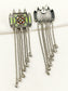 Onyx Multi Colour Oxidized Earring
