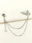 Aditi Silver Pegasus & Star Brooch Pin With Chain