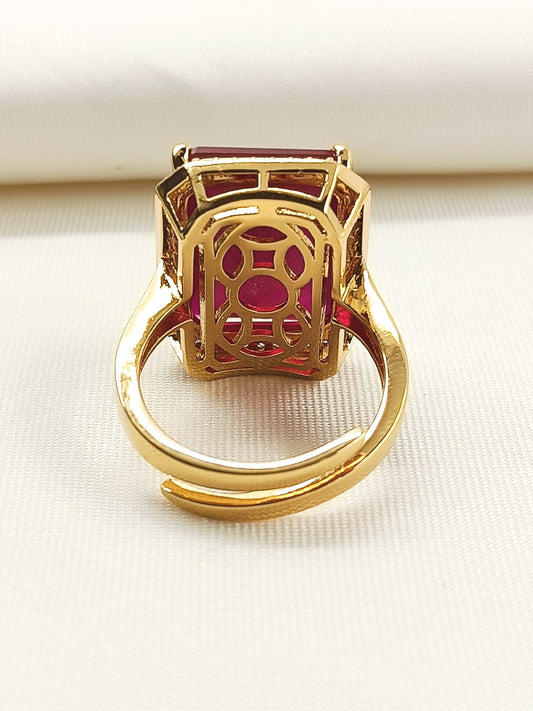 Lovemallow Ruby American Diamond Finger Ring
