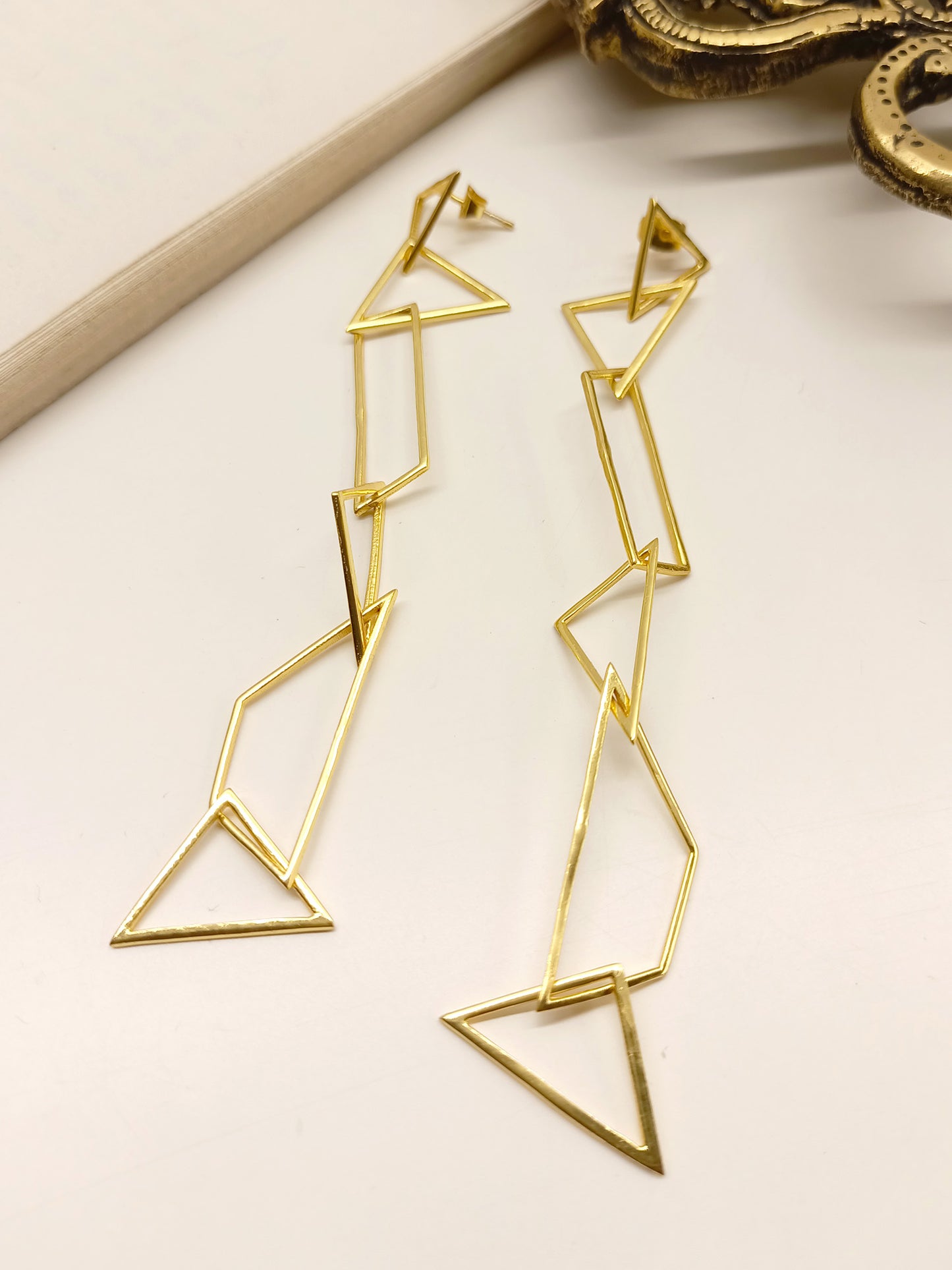 Kamli Long Golden Boutique Earrings