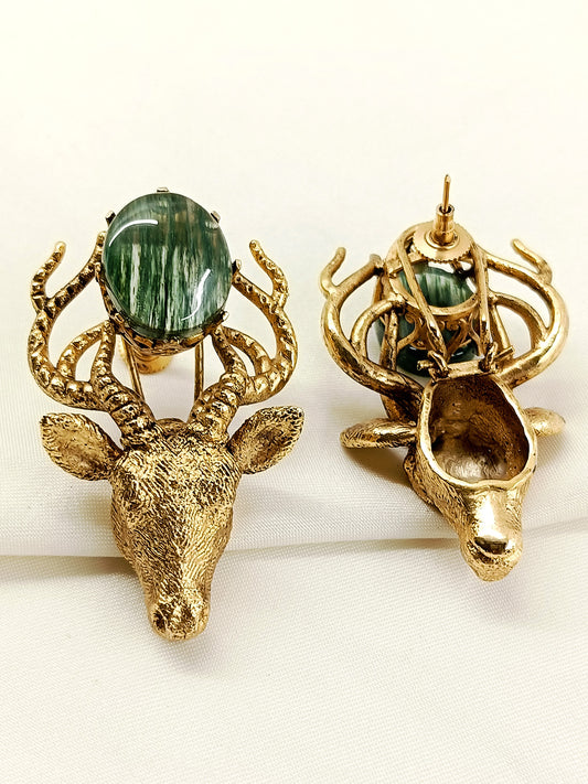 Vaidik Green Men's Earring