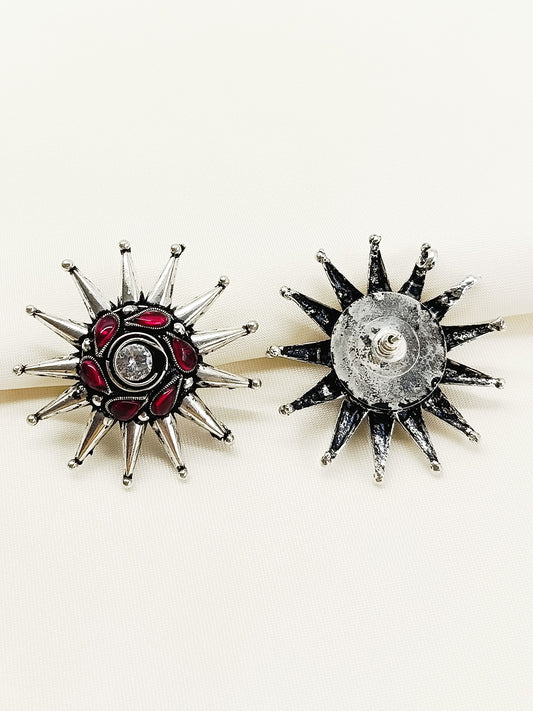 Vidushree Ruby Oxidized Tops
