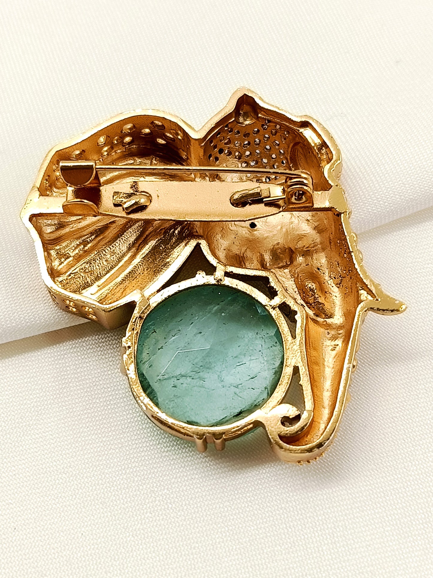 Neetesh Mint Green Elephant Men's Brooch
