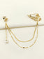 Inaayat Golden Pegasus & Star Brooch Pin With Chain
