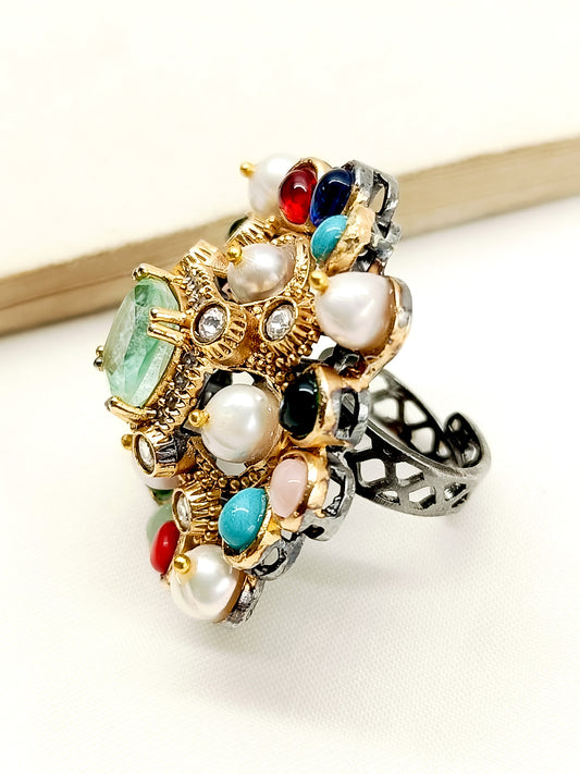 Suraiya Navaratna Victorian Finger Ring