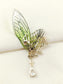 Uzma Green Butterfly Brooch