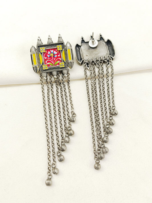 Rossy Multi Colour Oxidized Earring