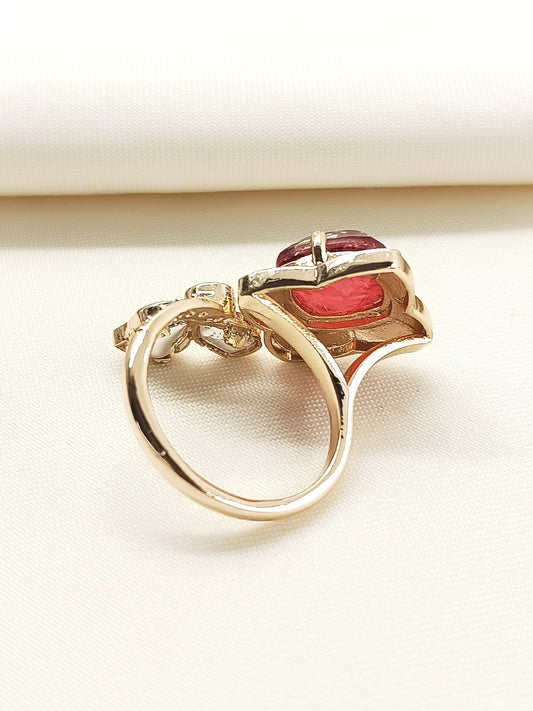 Farheen Multi Colour Kundan Finger Ring