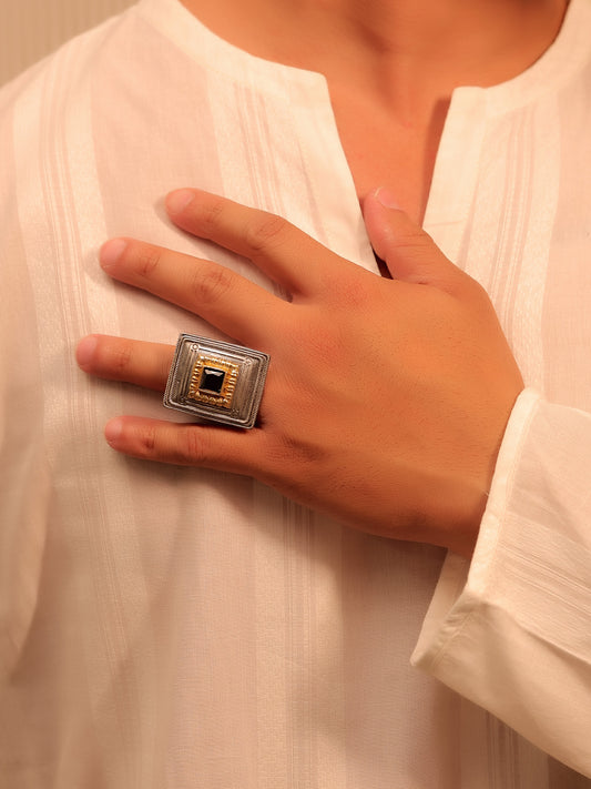 Gaurik Black Men's Finger Ring