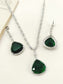 Ramiza Green American Diamond Necklace Set
