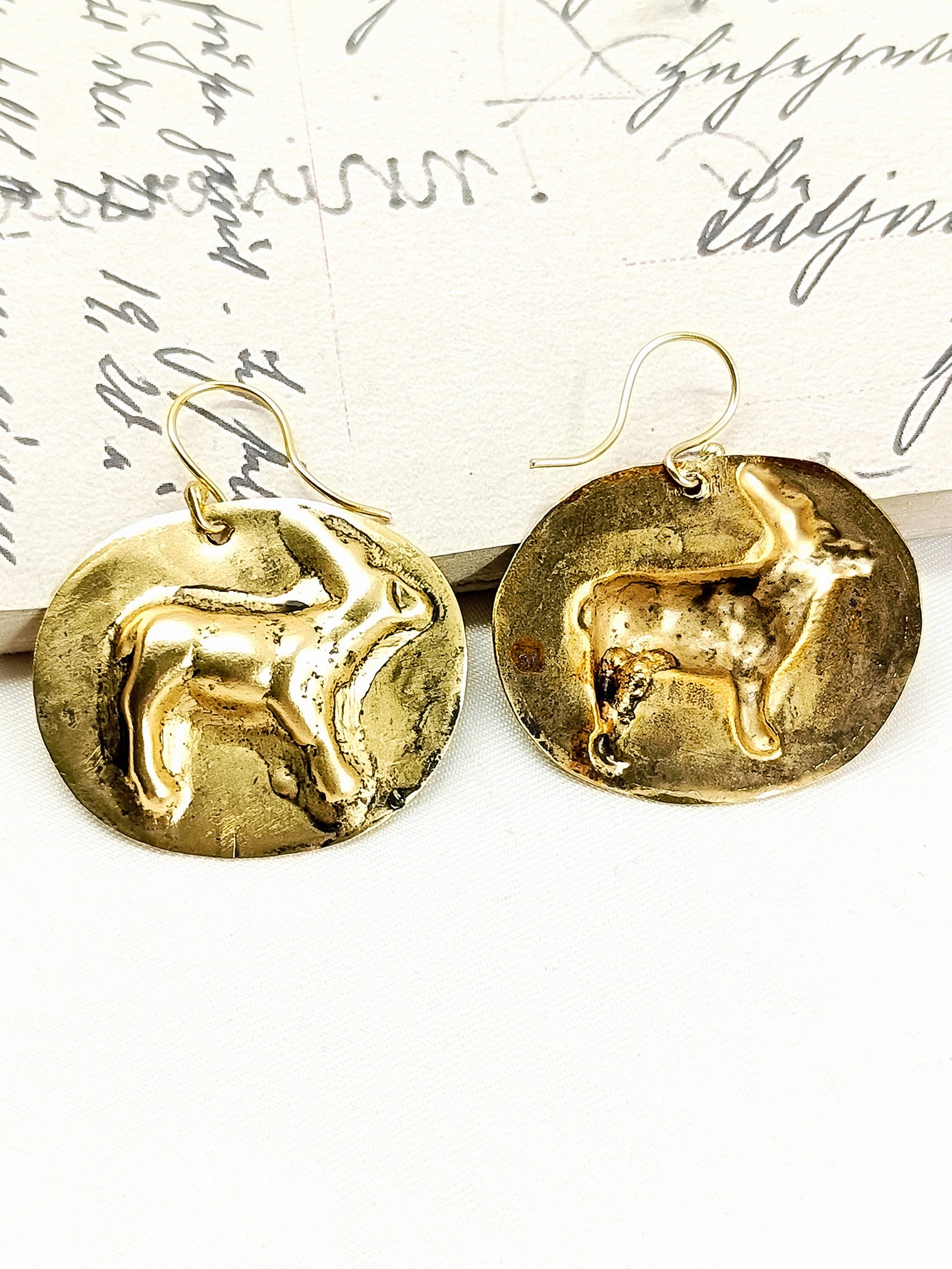 Prajay Golden Deer Tribal Men's Earring
