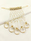 Rageswari White Pearl Kundan Hathphool [Price Is For Single Piece]