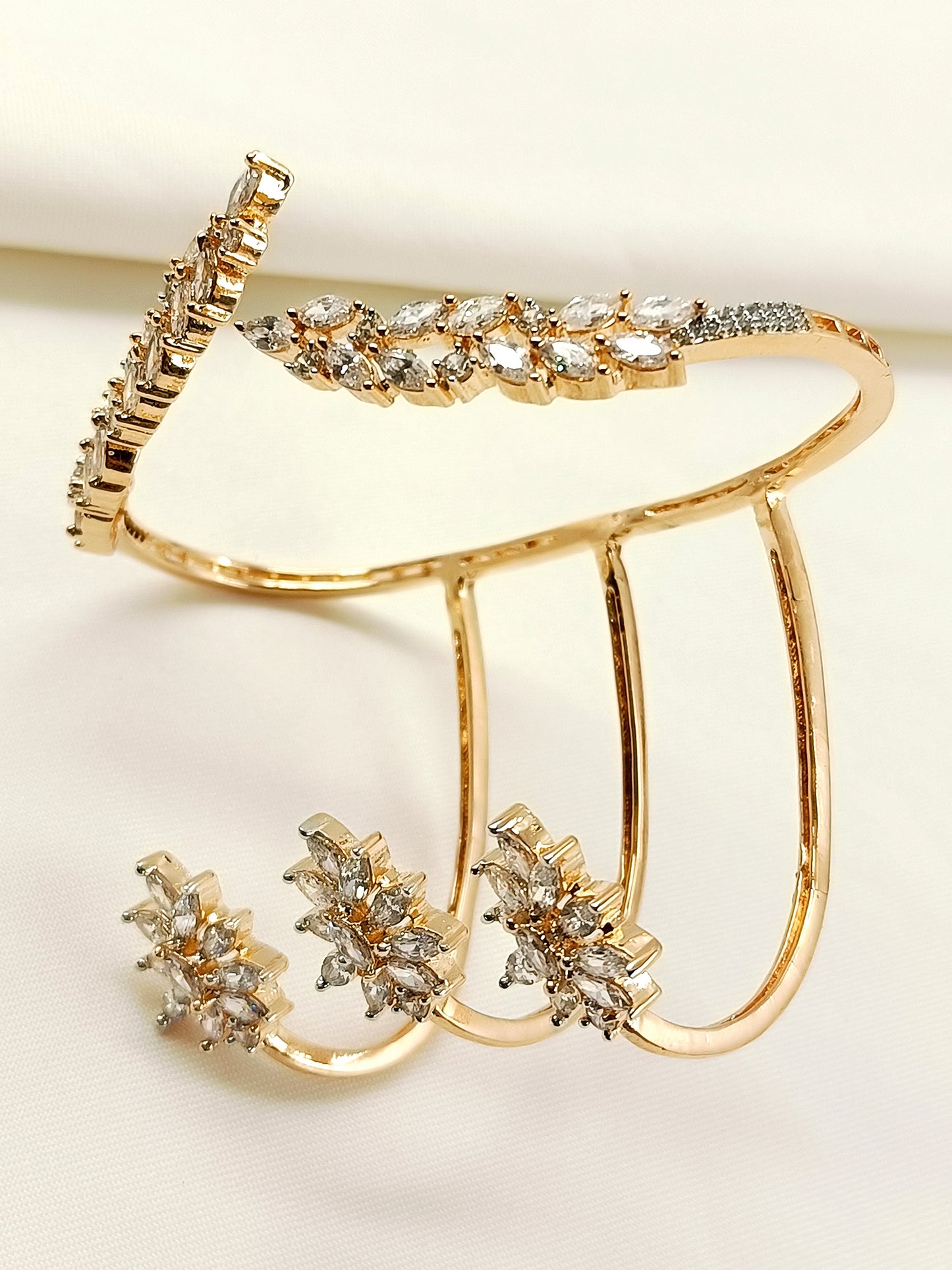 Johanna White American Diamond Palm Bracelet