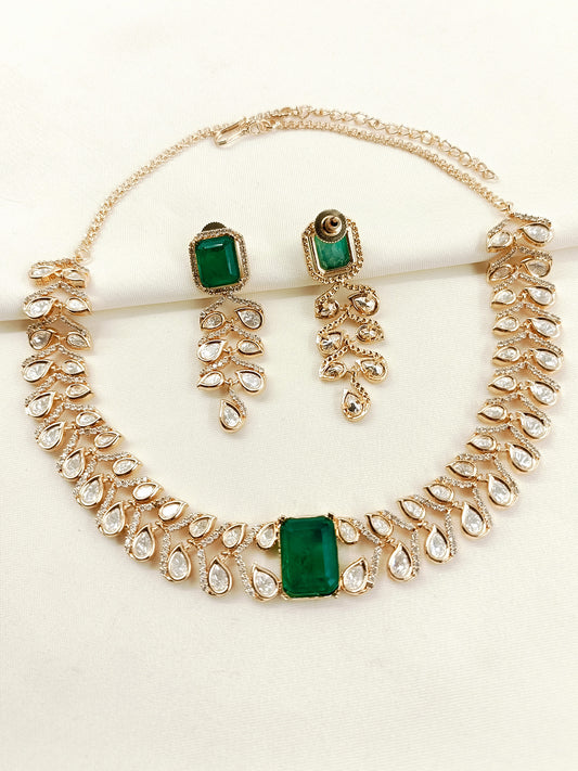 Jasmeet Green Kundan Choker Set