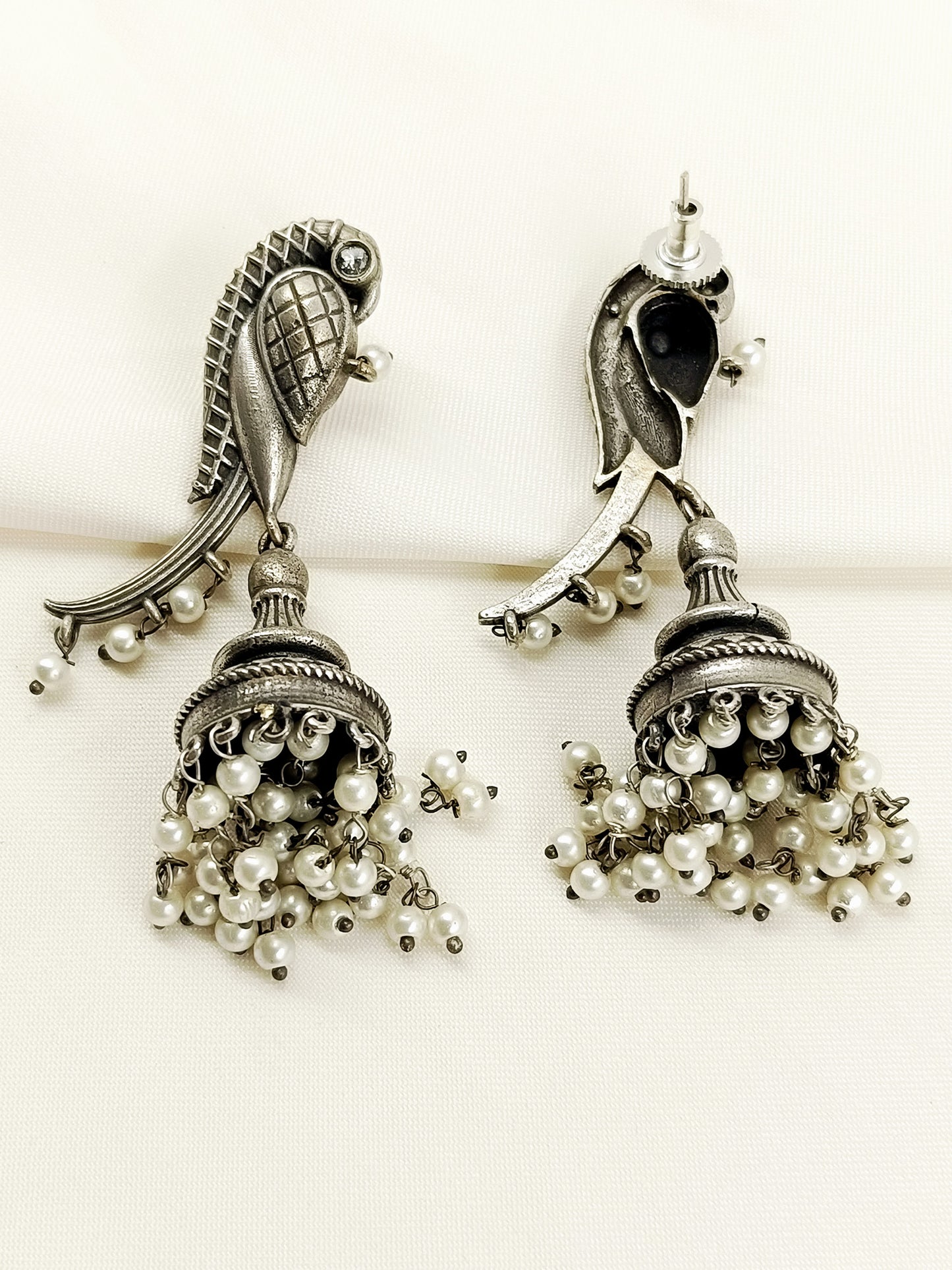 Nehmat Plain Oxidized Jhumki