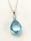 Genevieve Blue 92.5 Silver Topaz Gemstone Pendal