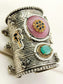 Aadya Pink Fusion Broad Oxidized Bracelet