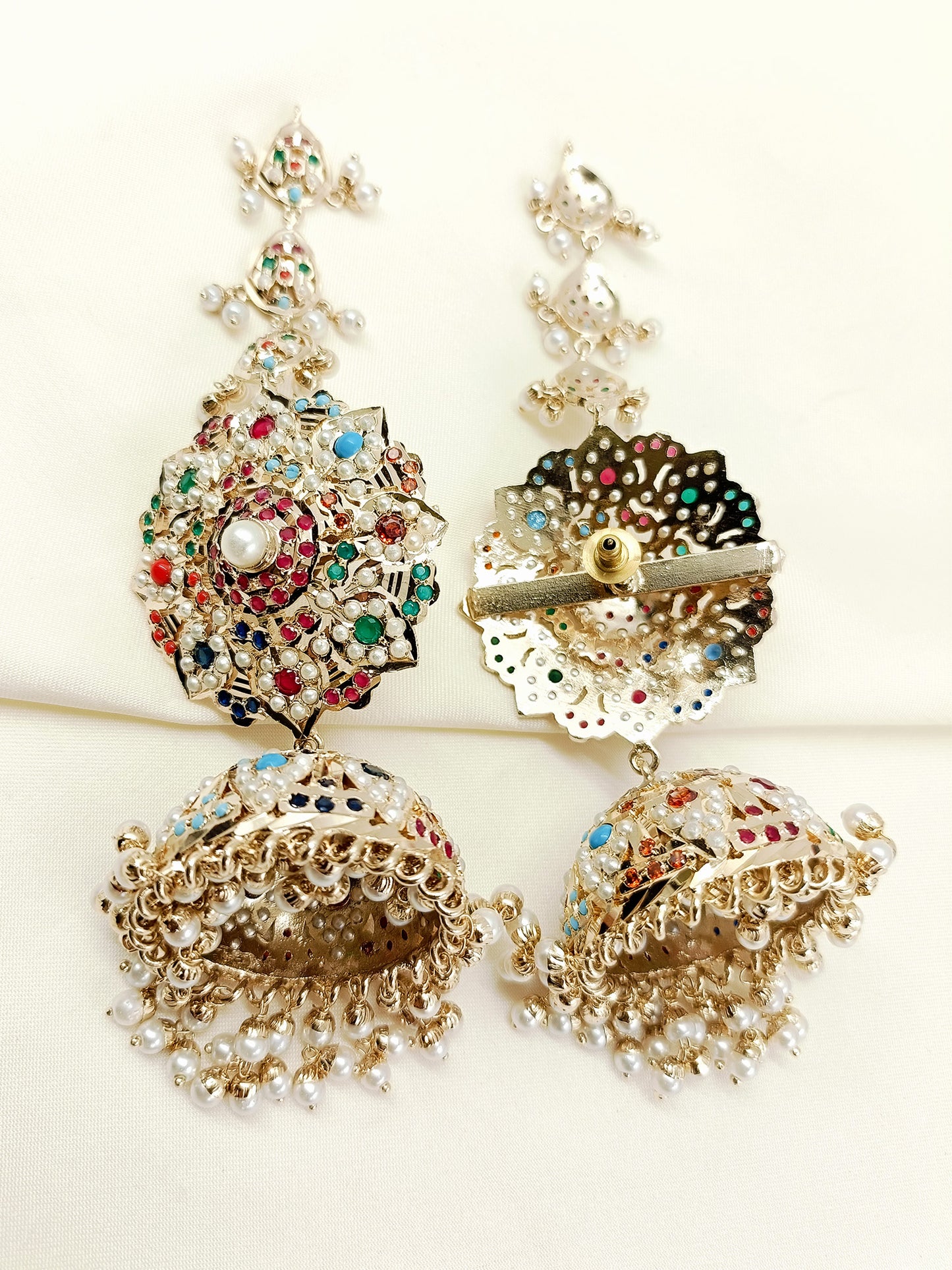 Harini Multi Colour Jadau Jhumki