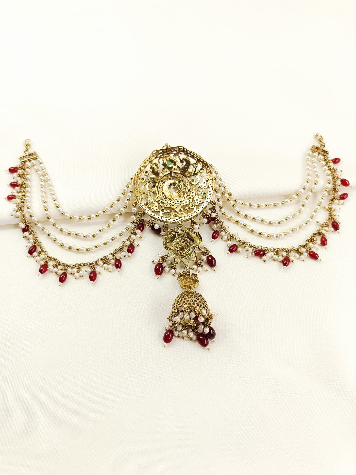 Ishraq R&G Peacock Hair Brooch