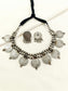 Karishma Plain Oxidized Coin Choker Set