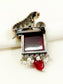 Lokesh Maroon Tiger Men's Brooch