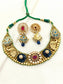 Gurmukhi Multicolor Fusion Kundan Choker Set