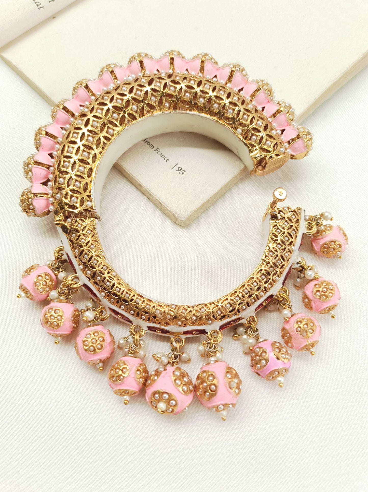 Bhanumati Baby Pink Antique Kada