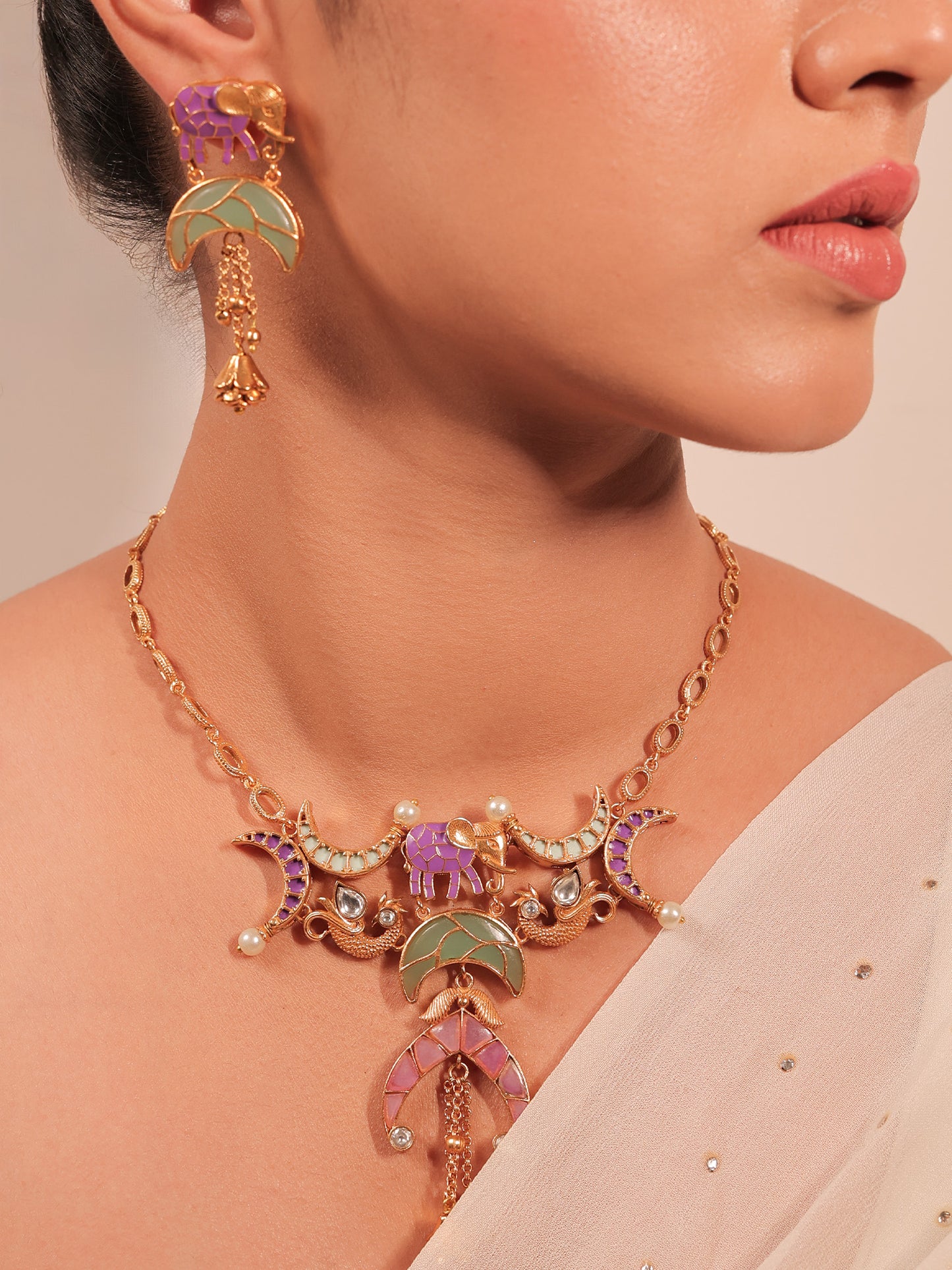 Priyadarshani Multi Colour Boutique Necklace Set
