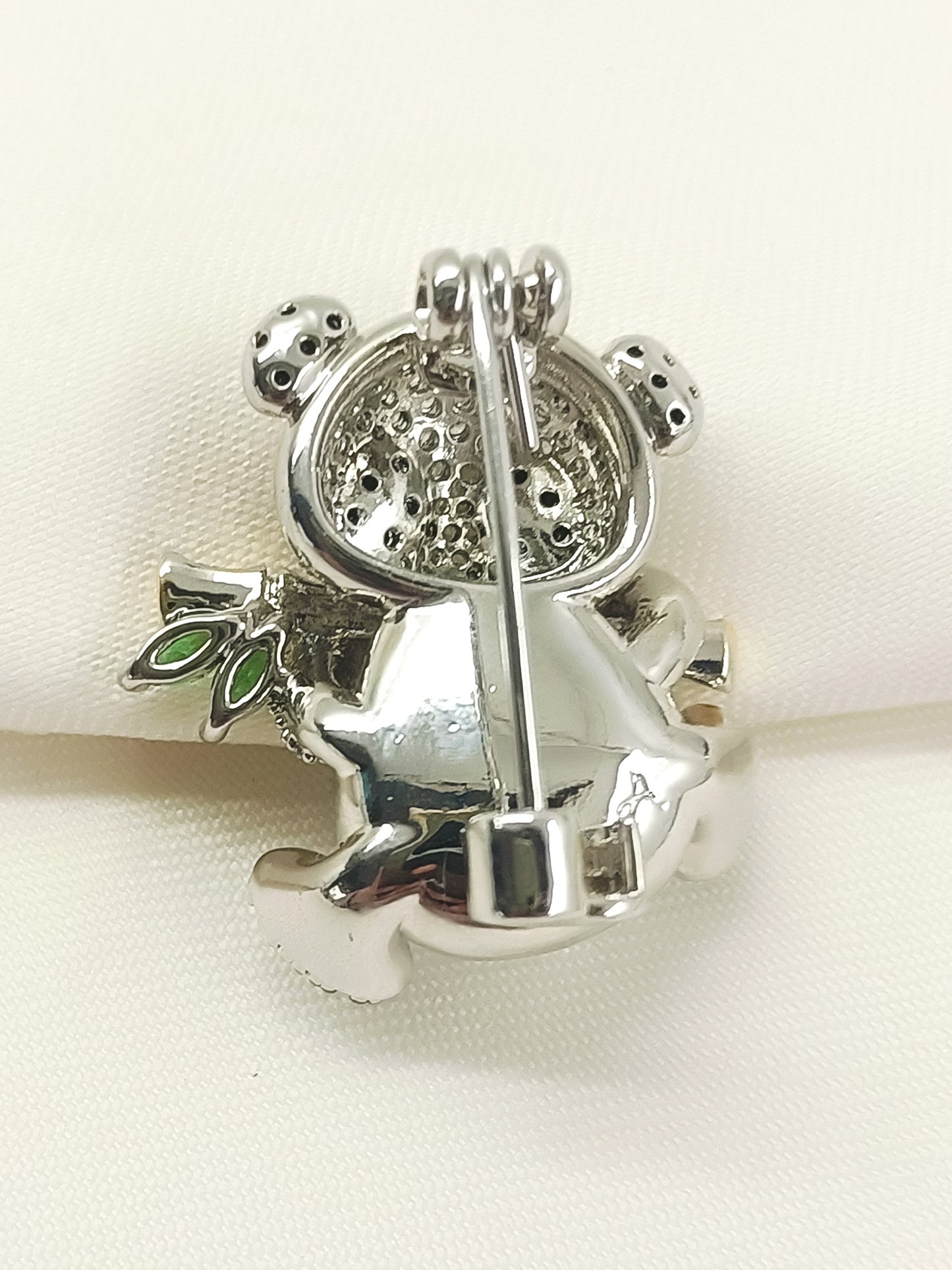 Anjalika Black Panda Brooch