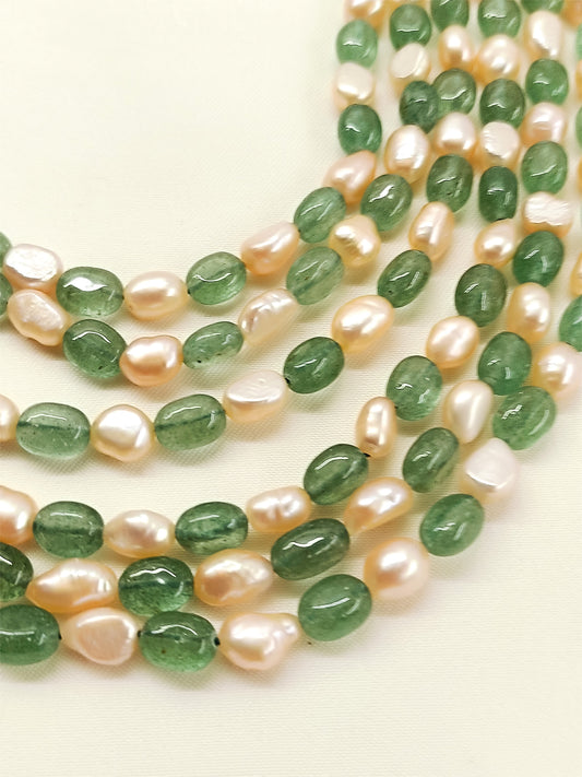 Eshan Mint Green Groom Beads Neckpiece