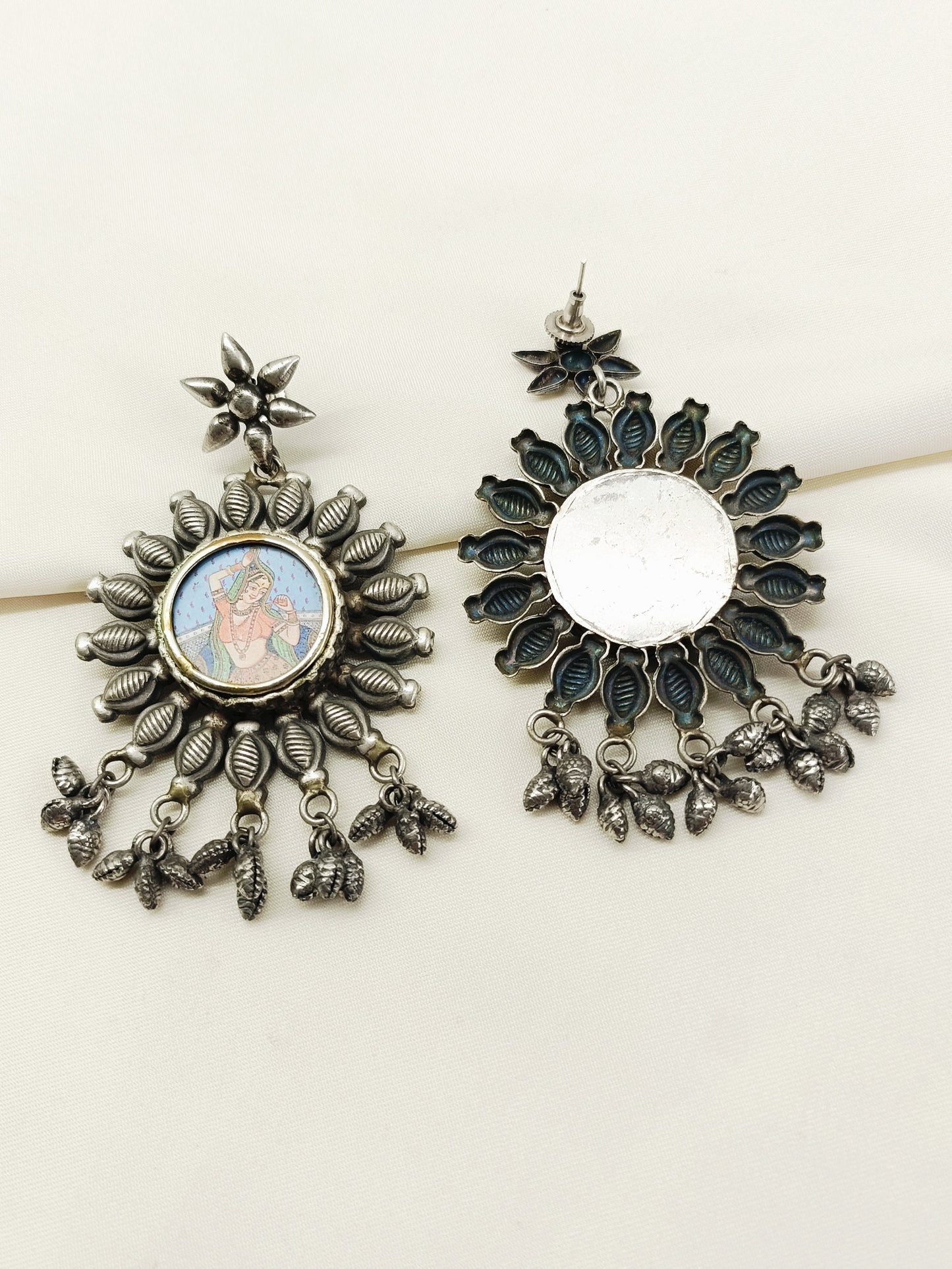 Ekaja Multi Colour Oxidized Earring