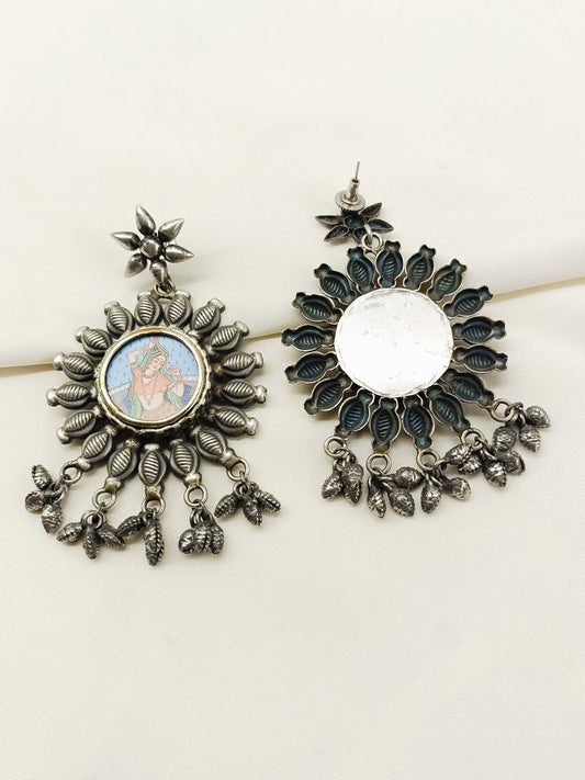Ekaja Multi Colour Oxidized Earring
