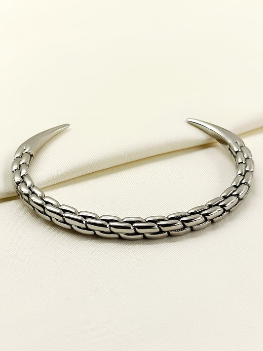 Aryav Silver Woven Kangan Men's Bracelet