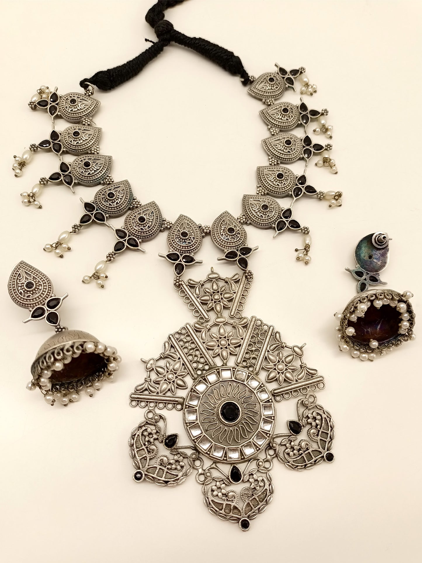 Aradhya Black Oxidized Necklace Set