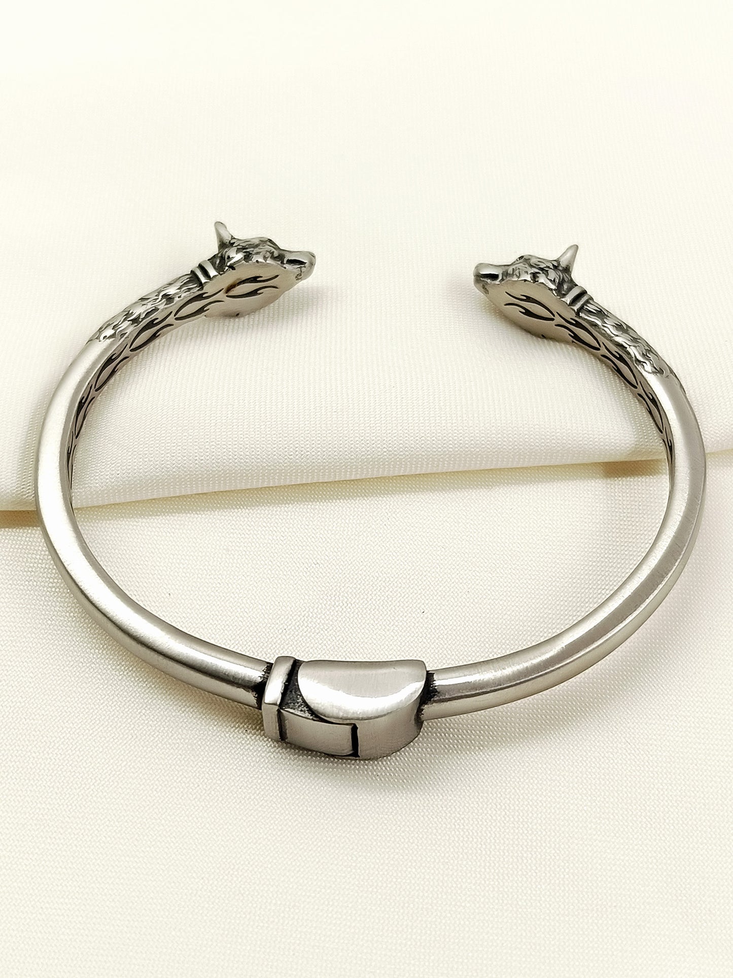 Sudhir Alpha Wolf Gun Metal Men's  Bracelet
