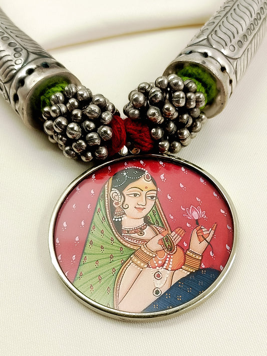 Lalita Multi Colour Oxidized Neckpiece