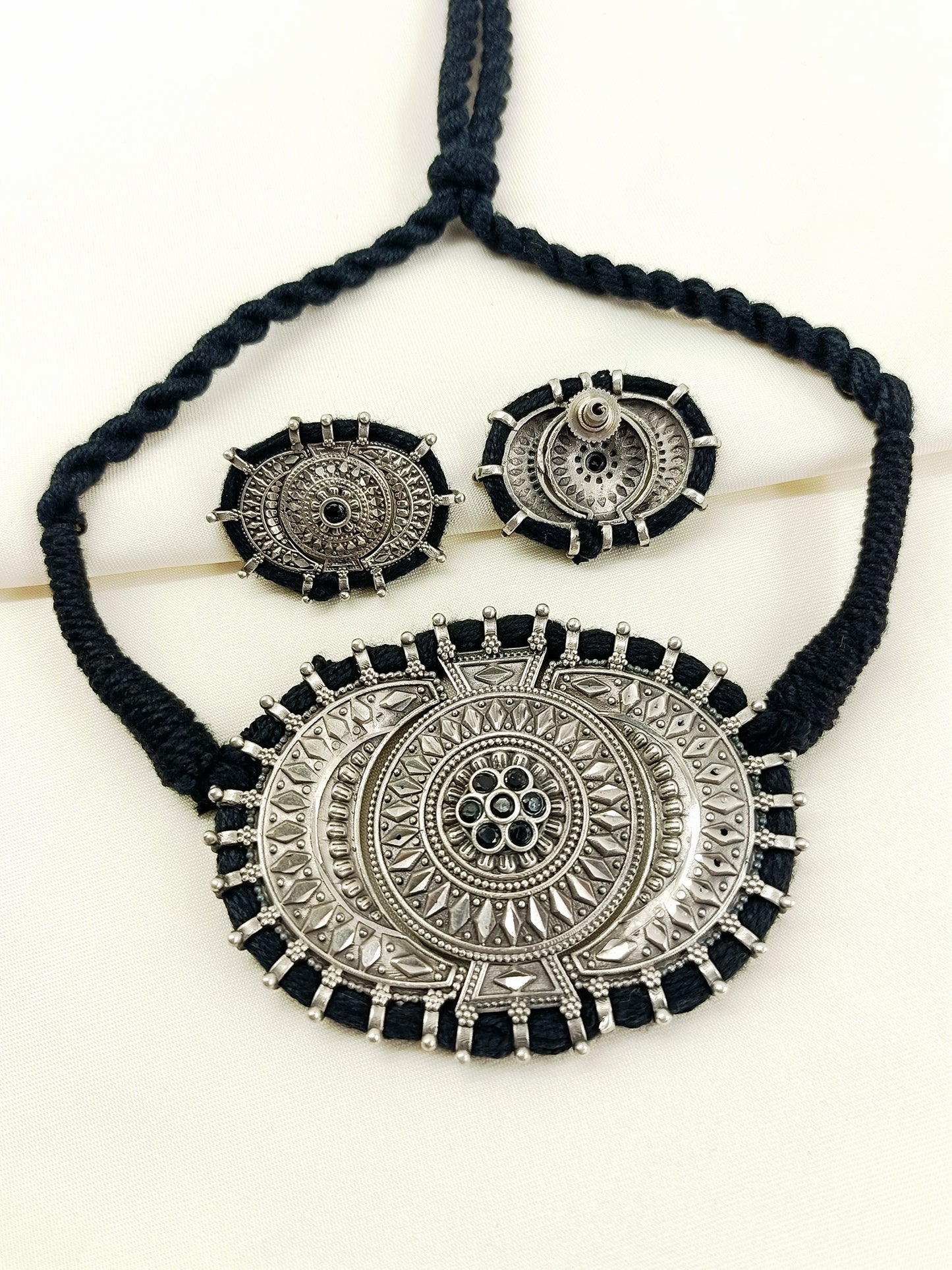 Rita Black Oxidized Choker Set