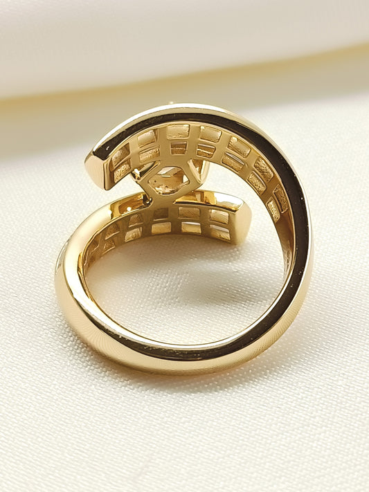 Sehrish White 92.5 Silver American Diamond Finger Ring