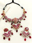 Aashima Maroon Oxidized Necklace Set