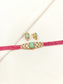 Naincy Mint Green & Pink Beaded Kundan Choker Set
