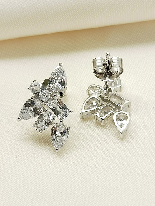 Samiya 92.5 Silver Swarovski Stone Tops