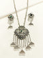 Mehrunisa Green Oxidized Pendant Set