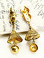 Audrina Golden Tribal Oxidized Earring