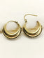 Agastya Men's Antique Gold Tribal Hoop Earrings
